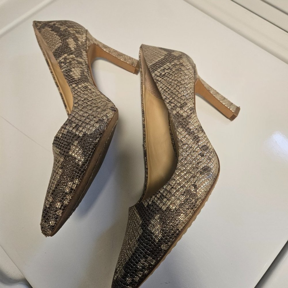 Vince Camuto Python Retsie Pointed Toe Heels 9.5 - image 3